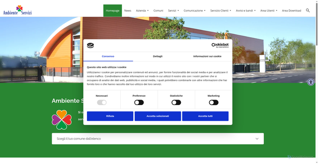 Security scan screenshot of https://www.ambienteservizi.net/