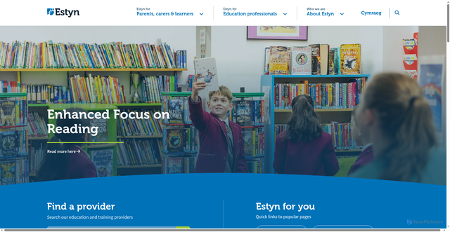 Security scan screenshot of https://estyn.gov.wales/