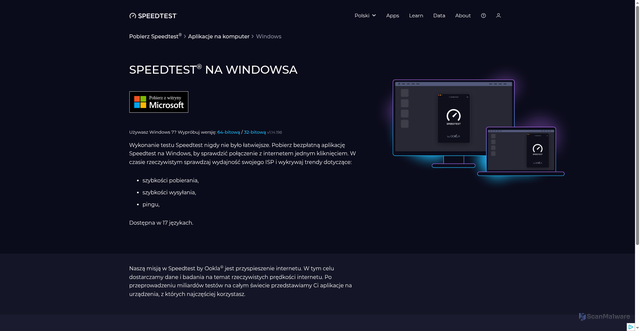 Security scan screenshot of https://yoma.pages.dev/pl/apps/windows