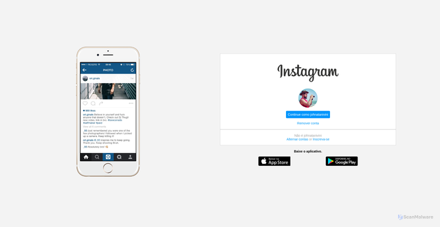 Security scan screenshot of insta-clone-johnatanivini.vercel.app