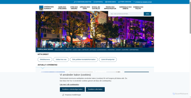 Security scan screenshot of https://www.stromstad.se/