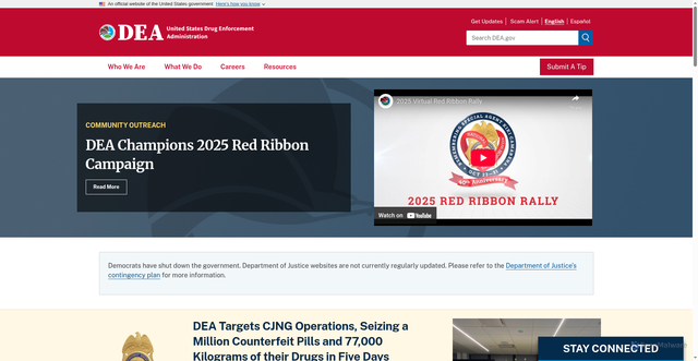 Security scan screenshot of https://dea.gov/