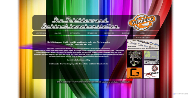 Security scan screenshot of https://kg-werbung.de