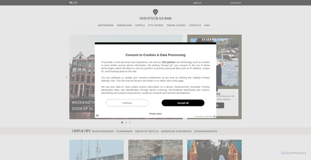 Security scan screenshot of https://www.yourlittleblackbook.me