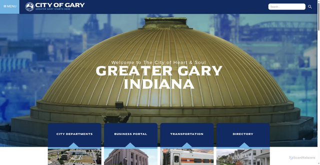 Security scan screenshot of https://www.gary.gov/