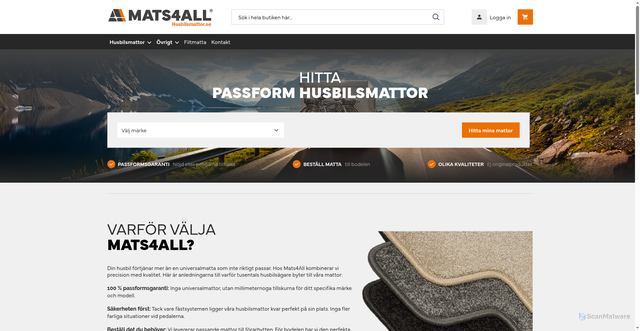Security scan screenshot of https://husbilsmattor.se