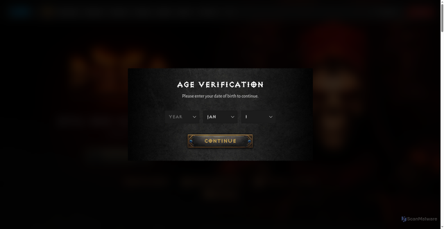 Security scan screenshot of https://diablo2.blizzard.com