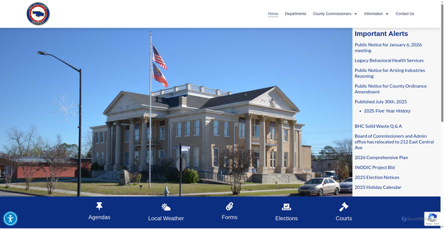 Security scan screenshot of https://www.benhillcounty-ga.gov/