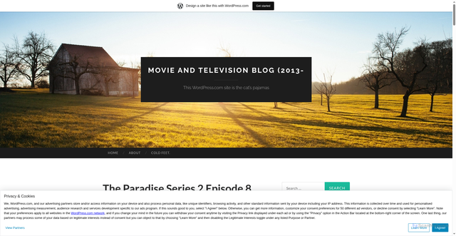 Security scan screenshot of https://agreatmovieblog.wordpress.com/2013/12/09/the-paradise-series-2-episode-8/