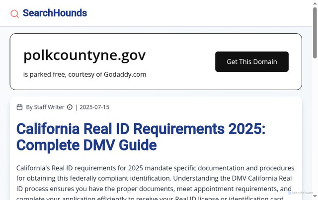 Security scan screenshot of https://polkcountyne.gov/