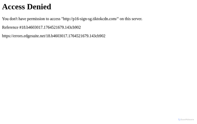 Security scan screenshot of https://p16-sign-sg.tiktokcdn.com/