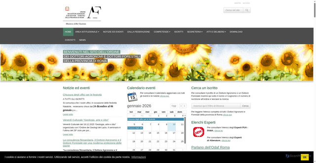 Security scan screenshot of https://www.agronomiroma.it/