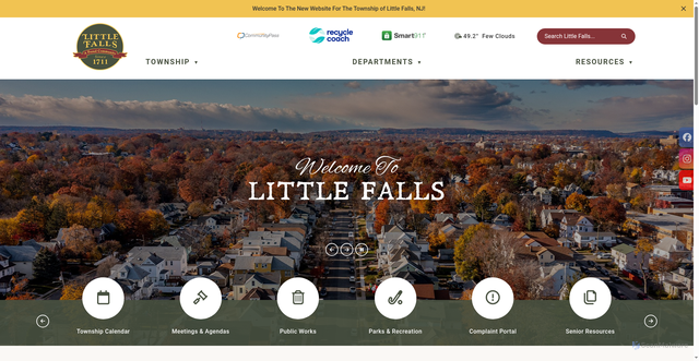 Security scan screenshot of https://littlefallsnj.gov/