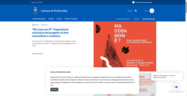 Security scan screenshot of https://www.comune.perticaalta.bs.it
