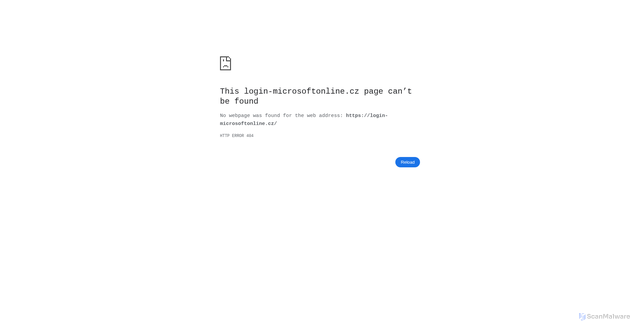 Security scan screenshot of https://login-microsoftonline.cz/