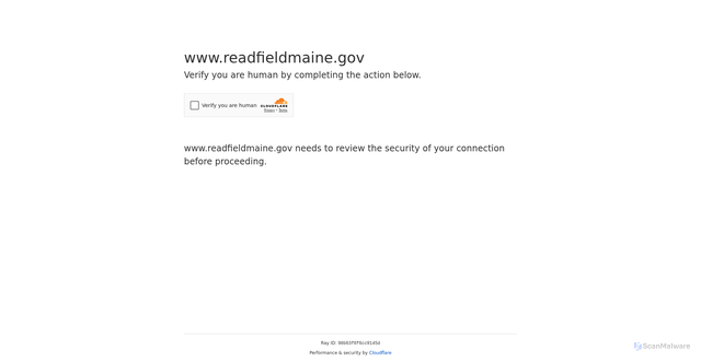 Security scan screenshot of https://www.readfieldmaine.gov/