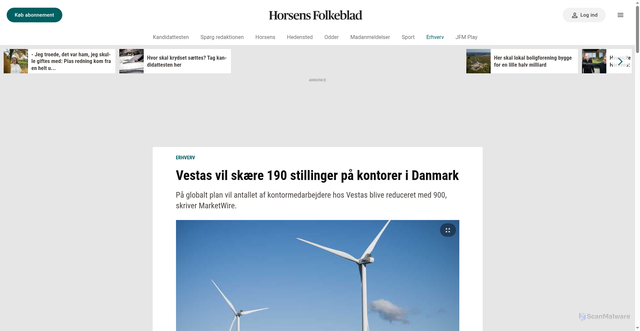 Security scan screenshot of https://hsfo.dk/erhverv/vestas-vil-skaere-190-stillinger-paa-kontorer-i-danmark