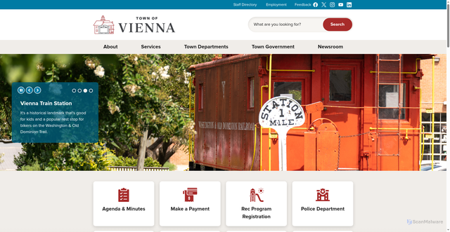 Security scan screenshot of https://www.viennava.gov/