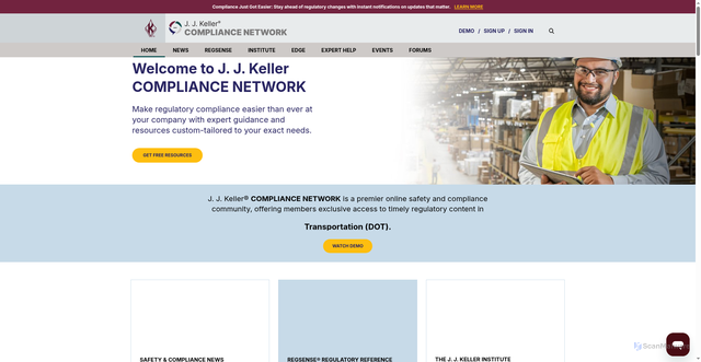 Security scan screenshot of https://jjkellercompliancenetwork.com