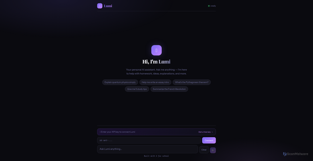 Security scan screenshot of https://lumiai-23ieuna7r6.edgeone.app/