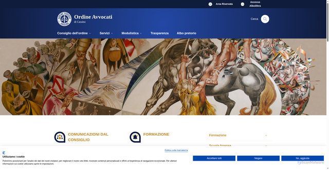 Security scan screenshot of https://www.ordineavvocaticassino.it/