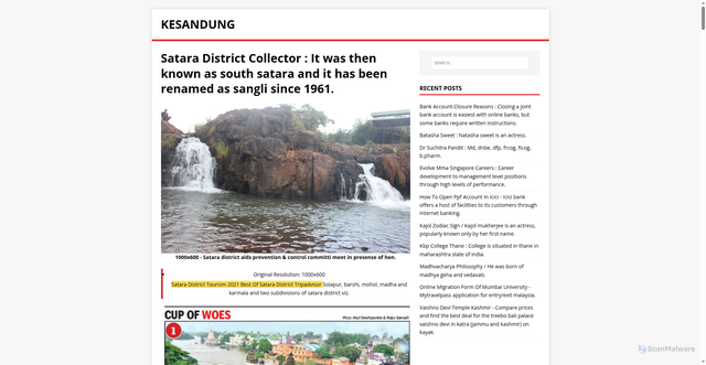 Security scan screenshot of https://jesadonik.pages.dev/post/satara-district-collector/