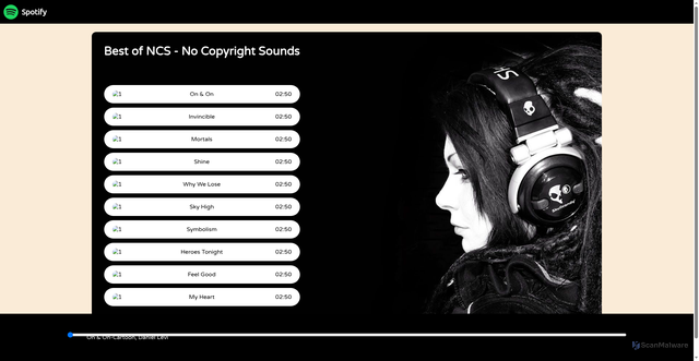 Security scan screenshot of https://spotiflly-bejo2hn5py.edgeone.app/