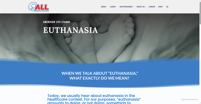 Security scan screenshot of https://www.all.org/euthanasia