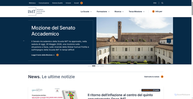 Security scan screenshot of https://www.imtlucca.it