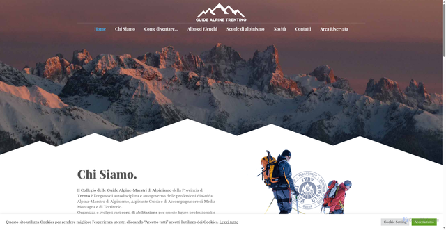 Security scan screenshot of https://www.guidealpinetrentino.it/