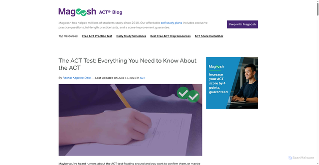 Security scan screenshot of https://magoosh.com/act/what-is-act/