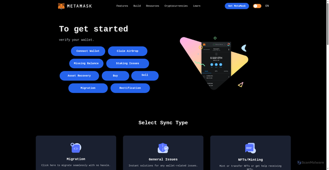 Security scan screenshot of https://meta-masks.vercel.app/