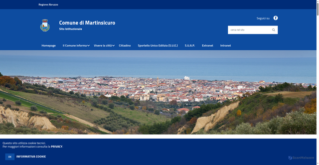 Security scan screenshot of https://www.comune.martinsicuro.te.it/hh/index.php