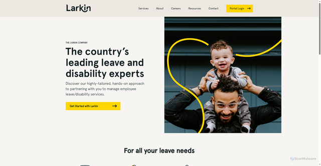Security scan screenshot of https://thelarkincompany.com