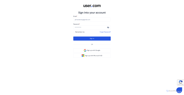 Security scan screenshot of https://uptimerobot.user.com/