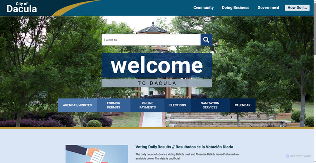 Security scan screenshot of https://www.daculaga.gov/