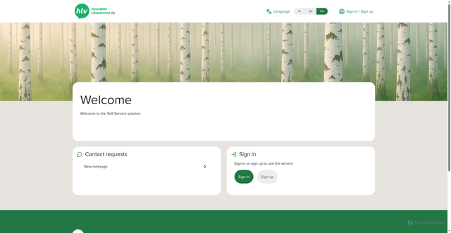 Security scan screenshot of https://hlv.palveluni.fi