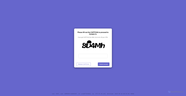 Security scan screenshot of https://myspar.ru