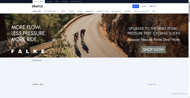 Security scan screenshot of https://bikehub.co.za