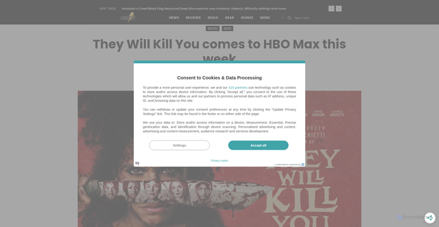 Security scan screenshot of https://powerup-gaming.com/they-will-kill-you-comes-to-hbo-max-this-week/
