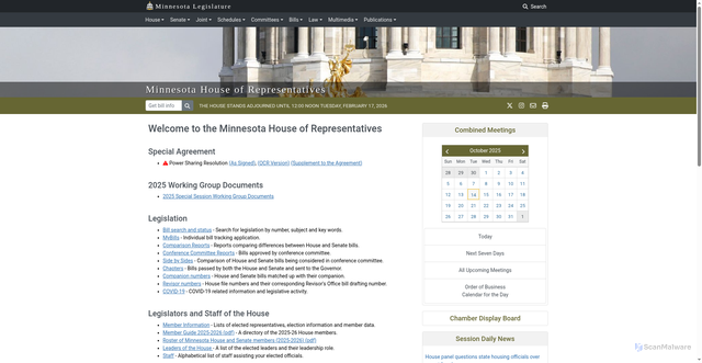 Security scan screenshot of https://www.house.mn.gov/