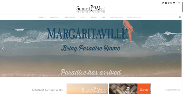 Security scan screenshot of https://sunsetwestusa.com/