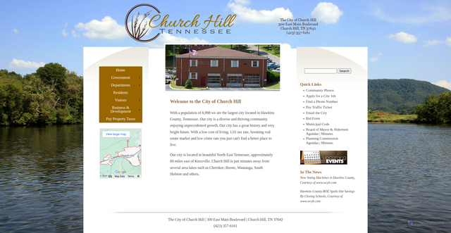 Security scan screenshot of https://churchhilltn.gov/