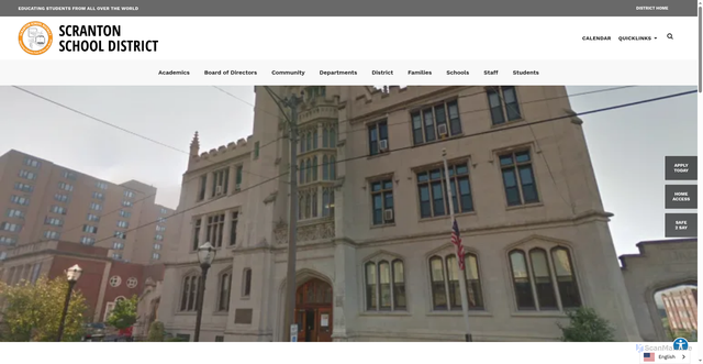 Security scan screenshot of https://www.scrsd.org/