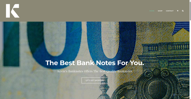 Security scan screenshot of https://kevinsbanknotes.com/