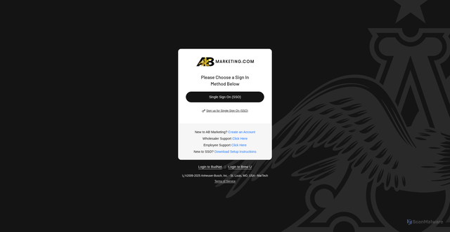 Security scan screenshot of https://abmarketing.com