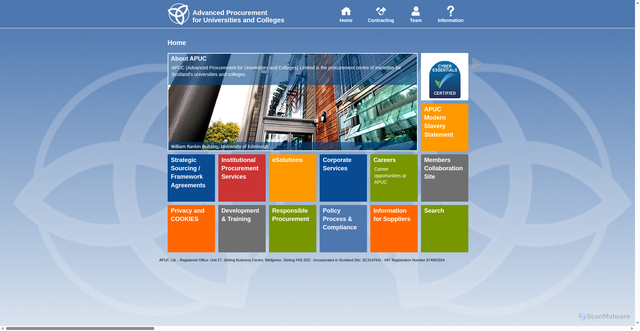 Security scan screenshot of https://www.apuc-scot.ac.uk/