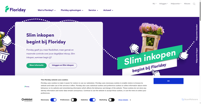 Security scan screenshot of https://floriday.io
