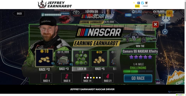 Security scan screenshot of https://jeffreyearnhardt.com/