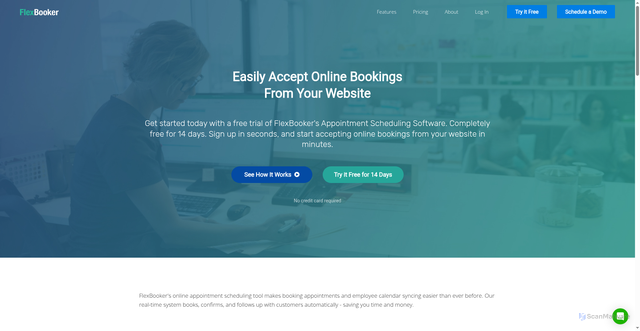 Security scan screenshot of https://flexbooker.com